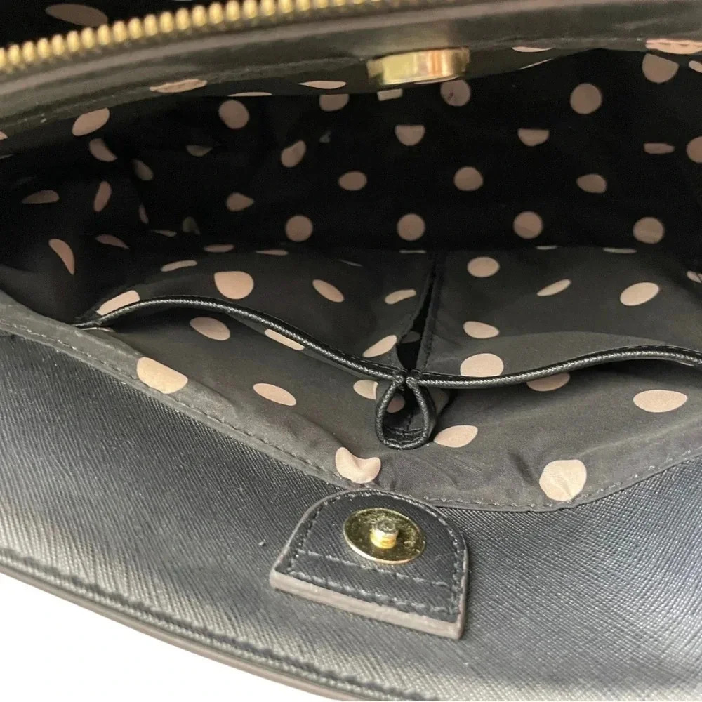 Anne Klein Black New Recruits Large Satchel Purse Handbag - Picture 13 of 15